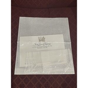 Vintage Ivory Irish Linen Ivory Hankie Lace Edge 🌲